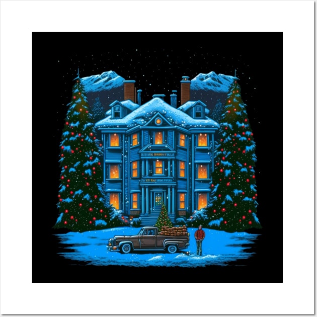 Christmas Vacation Poster Art Truck Parked Front House In The Snow Wall Art by GIFTGROO